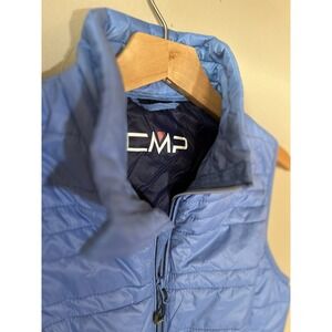 CMP Down Vest Quilted Blue Ultralight Zipper Goose Down PRIMALOFT High End